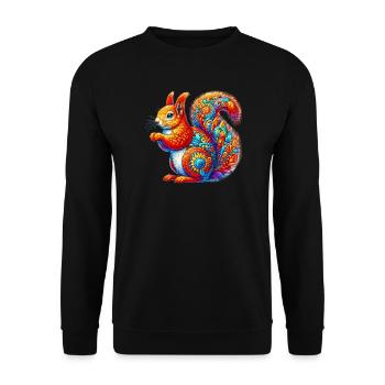 Squirrel - Unisex Sweatshirt - black - Front - Alina (178cm) & Michal (187cm)
