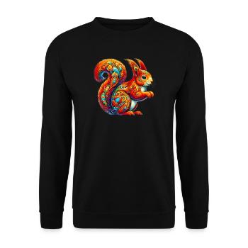 Squirrel - Unisex Sweatshirt - black - Front - Alina (178cm) & Michal (187cm)