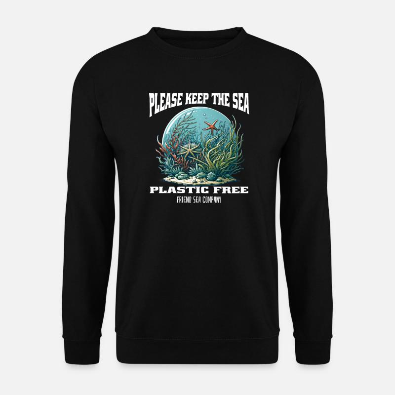 Plastics and the sea - Unisex Sweatshirt - black