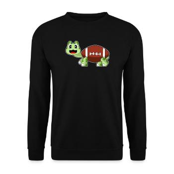 Schildkröte American Football Sport - Unisex Pullover - Schwarz - Vorne - Alina (178cm) & Michal (187cm)