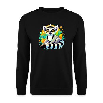 Lémurien - Sweat-shirt Unisexe - noir - Devant - Alina (178cm) & Michal (187cm)
