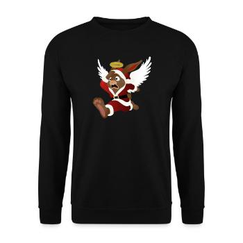 Santa's help - the Easter Bunny - Unisex Sweatshirt - black - Front - Alina (178cm) & Michal (187cm)