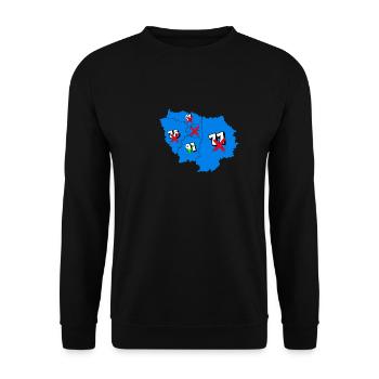 Région île de france - Sweat-shirt Unisexe - noir - Devant - Alina (178cm) & Michal (187cm)