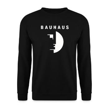 100 ans de l'école de design Bauhaus - Logo du Bau - Sweat-shirt Unisexe - noir - Devant - Alina (178cm) & Michal (187cm)