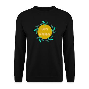 1. 1 year. 1st ANNIVERSARY. 1 YEAR ANNIVERSARY - Unisex Sweatshirt - black - Front - Alina (178cm) & Michal (187cm)