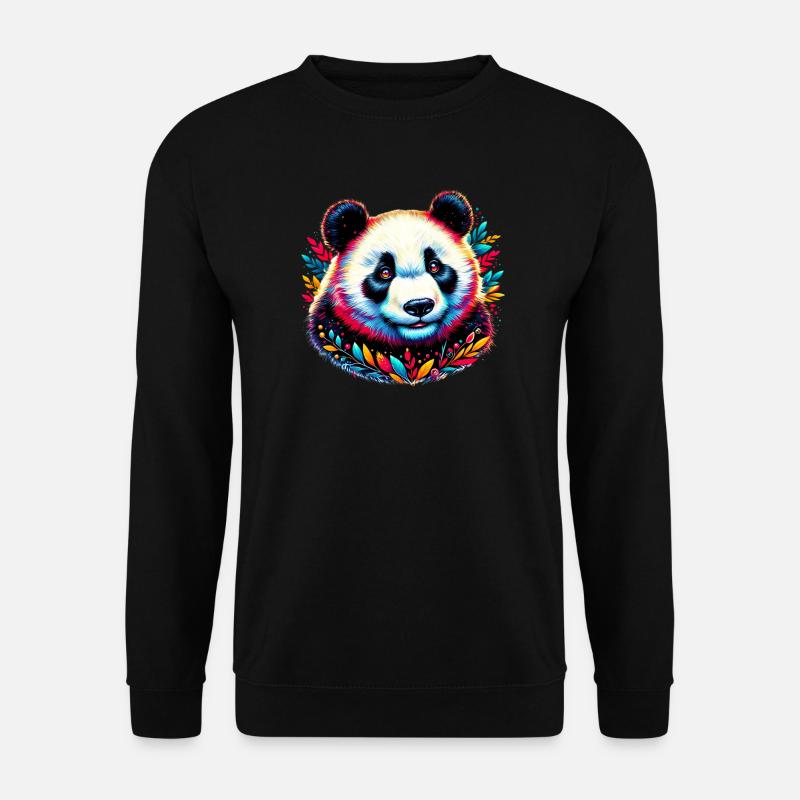 Panda - Unisex Pullover - Schwarz