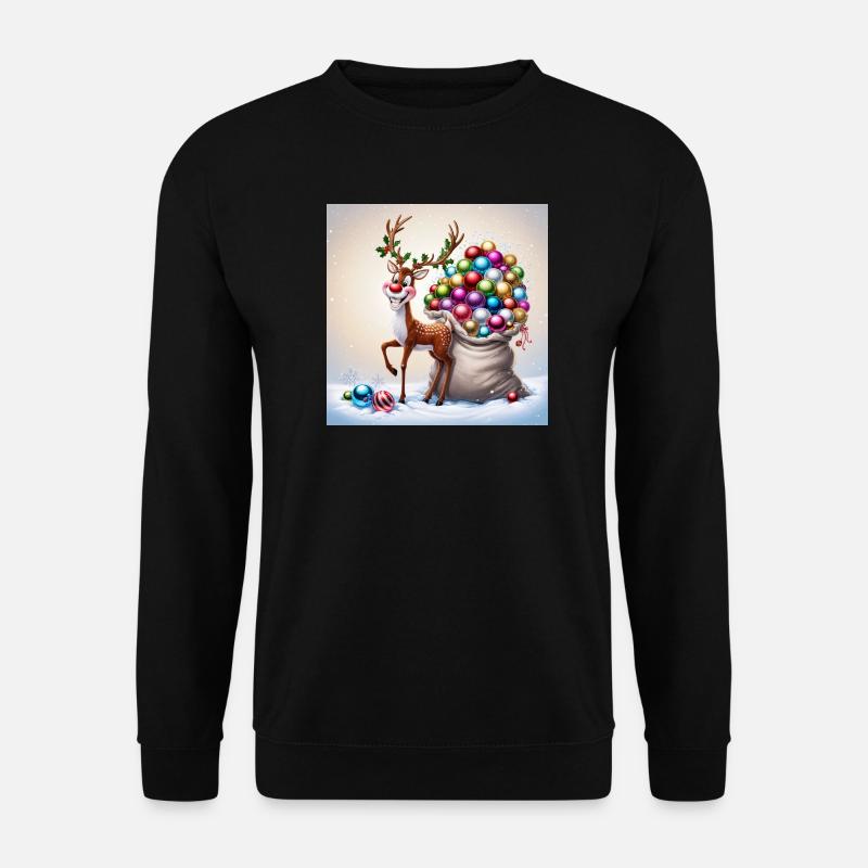 Cute Reindeer - Unisex Sweatshirt - black