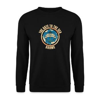 The Gate to the Sea - Dahme - Unisex Pullover - Schwarz - Vorne - Alina (178cm) & Michal (187cm)