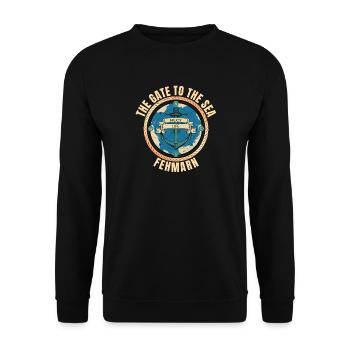 The Gate to the Sea - Fehmarn - Unisex Pullover - Schwarz - Vorne - Alina (178cm) & Michal (187cm)