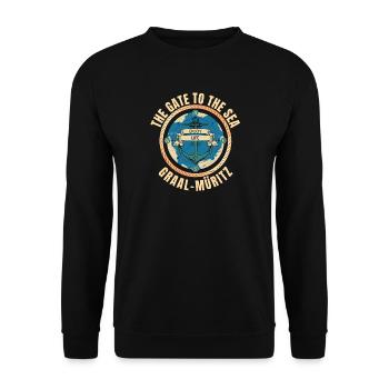 The Gate to the Sea - Graal-Müritz - Unisex Pullover - Schwarz - Vorne - Alina (178cm) & Michal (187cm)