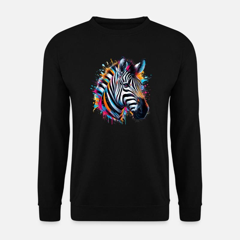 Zebra - Unisex Pullover - Schwarz
