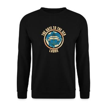 The Gate to the Sea - Laboe - Unisex Pullover - Schwarz - Vorne - Alina (178cm) & Michal (187cm)