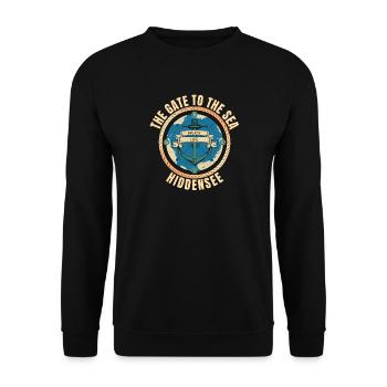 The Gate to the Sea - Hiddensee - Unisex Pullover - Schwarz - Vorne - Alina (178cm) & Michal (187cm)