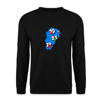 Région franche comté - Sweat-shirt Unisexe - noir - Devant - Alina (178cm) & Michal (187cm)