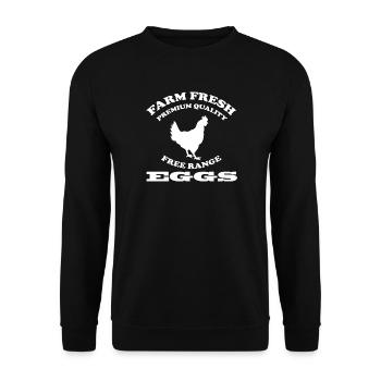 Eggs - Unisex Sweatshirt - black - Front - Alina (178cm) & Michal (187cm)