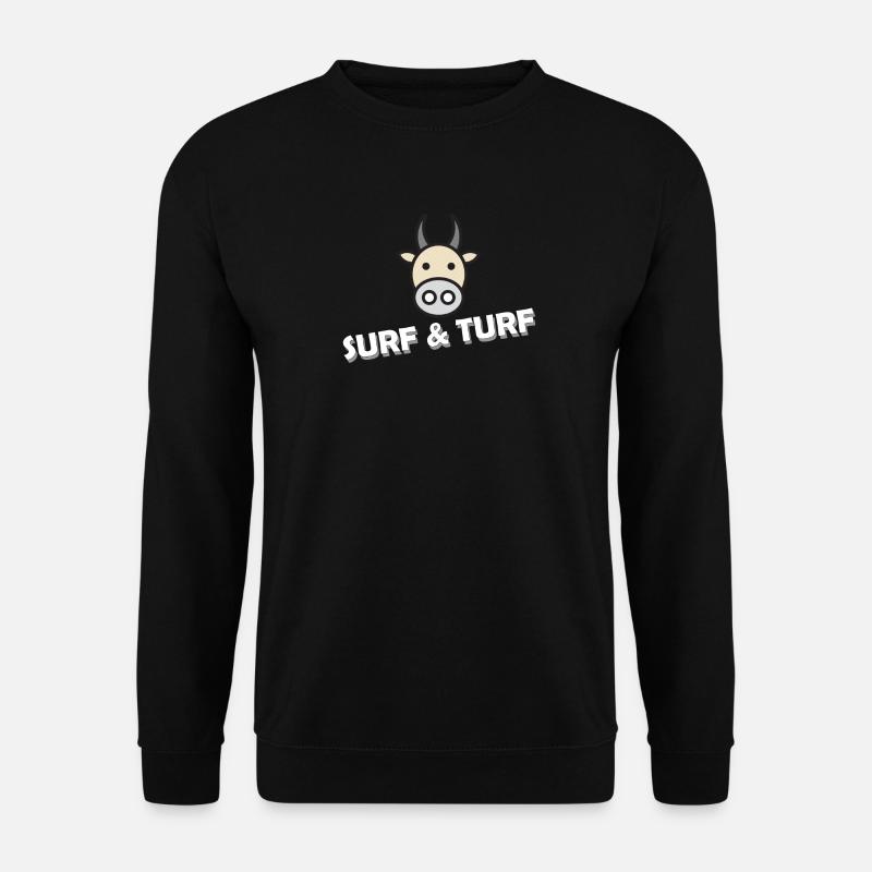 SURF & TURF - Unisex Pullover - Schwarz