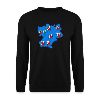Région Rhône-Alpes - Sweat-shirt Unisexe - noir - Devant - Alina (178cm) & Michal (187cm)