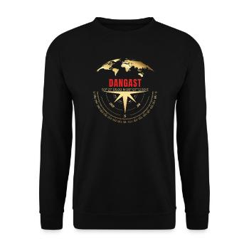Koordinaten Dangast - Unisex Pullover - Schwarz - Vorne - Alina (178cm) & Michal (187cm)