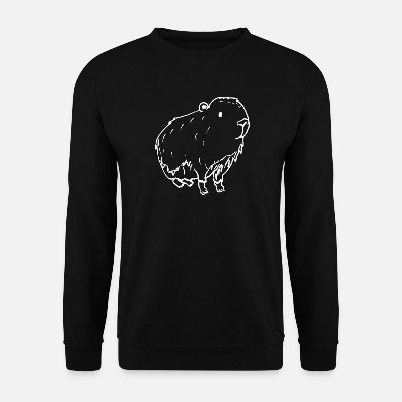 Abstract Kapybara white - Unisex Sweatshirt - black