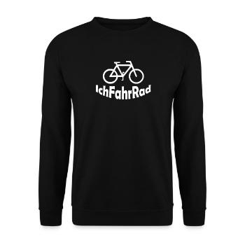 IchFahrRad - Unisex Pullover - Schwarz - Vorne - Alina (178cm) & Michal (187cm)