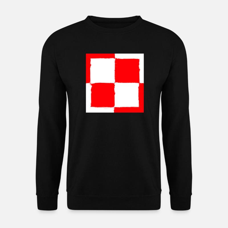 Schachbrettsymbol des polnischen Polens - Unisex Pullover - Schwarz