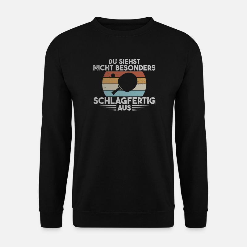 Tischtennis lustiges Geschenk - Unisex Pullover - Schwarz