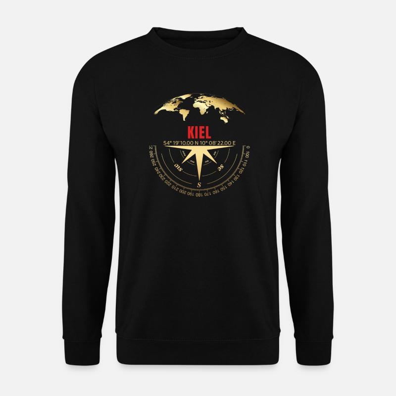 Koordinaten Kiel - Unisex Pullover - Schwarz