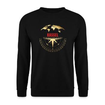Koordinaten Kassel - Unisex Pullover - Schwarz - Vorne - Alina (178cm) & Michal (187cm)