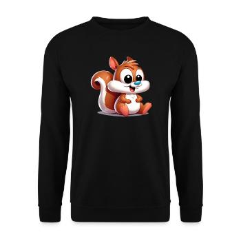 Squirrel - Unisex Sweatshirt - black - Front - Alina (178cm) & Michal (187cm)