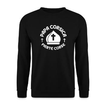 Pope, Corsica, island of beauty - Unisex Sweatshirt - black - Front - Alina (178cm) & Michal (187cm)