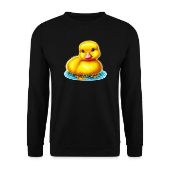 Caneton Canard Canard Canard - Sweat-shirt Unisexe - noir - Devant - Alina (178cm) & Michal (187cm)