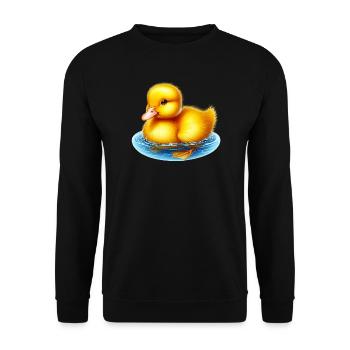 Caneton Canard Canard Canard - Sweat-shirt Unisexe - noir - Devant - Alina (178cm) & Michal (187cm)