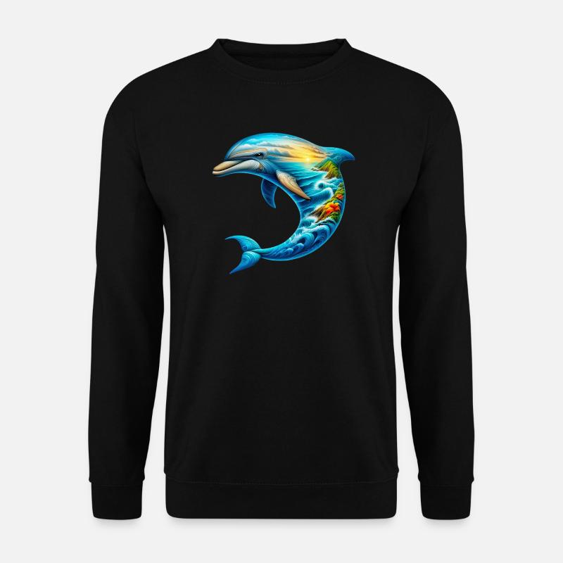 Dolphin - Unisex Sweatshirt - black