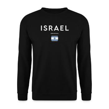 Drapeau d’Israël, fierté israélienne - Sweat-shirt Unisexe - noir - Devant - Alina (178cm) & Michal (187cm)