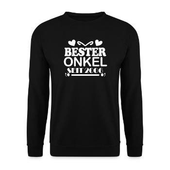 Bester Onkel seit 2006 - Unisex Pullover - Schwarz - Vorne - Alina (178cm) & Michal (187cm)