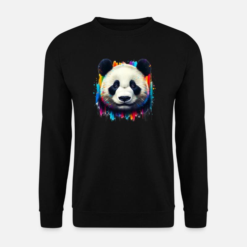 Panda - Unisex Pullover - Schwarz
