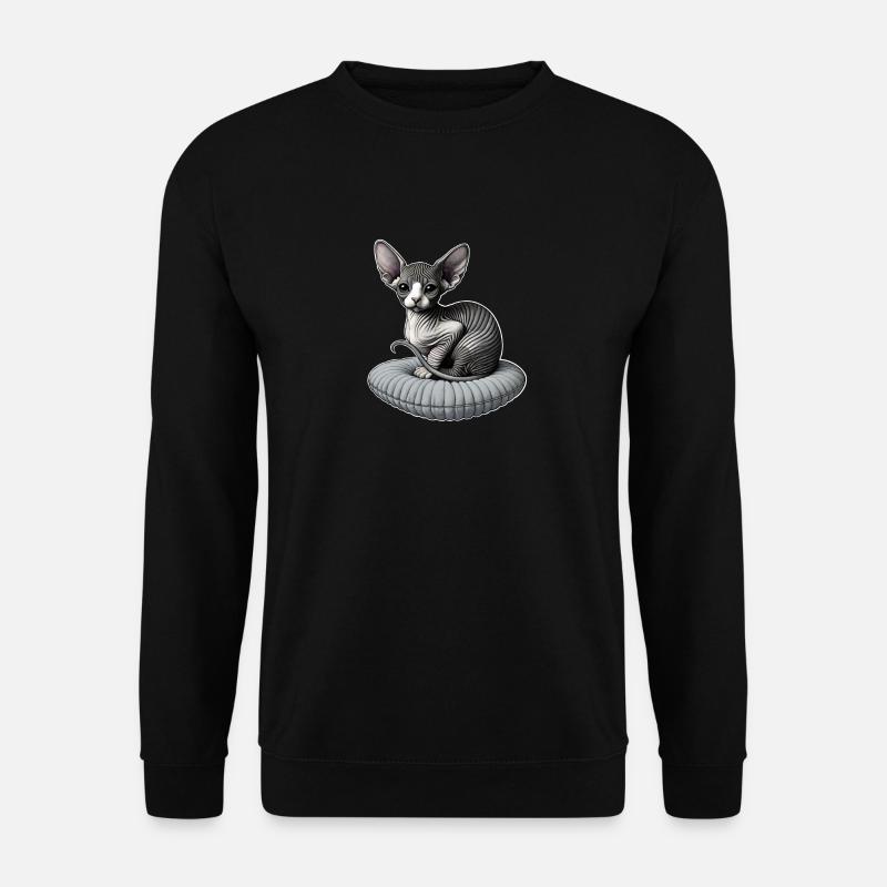 Kleine Sphynxkatze - Unisex Pullover - Schwarz