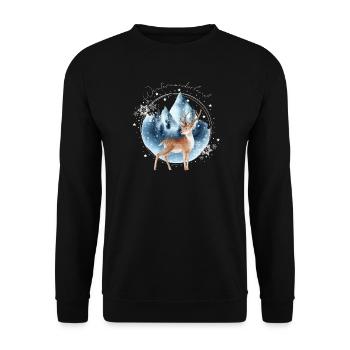 Winter wonderland - Unisex Sweatshirt - black - Front - Alina (178cm) & Michal (187cm)
