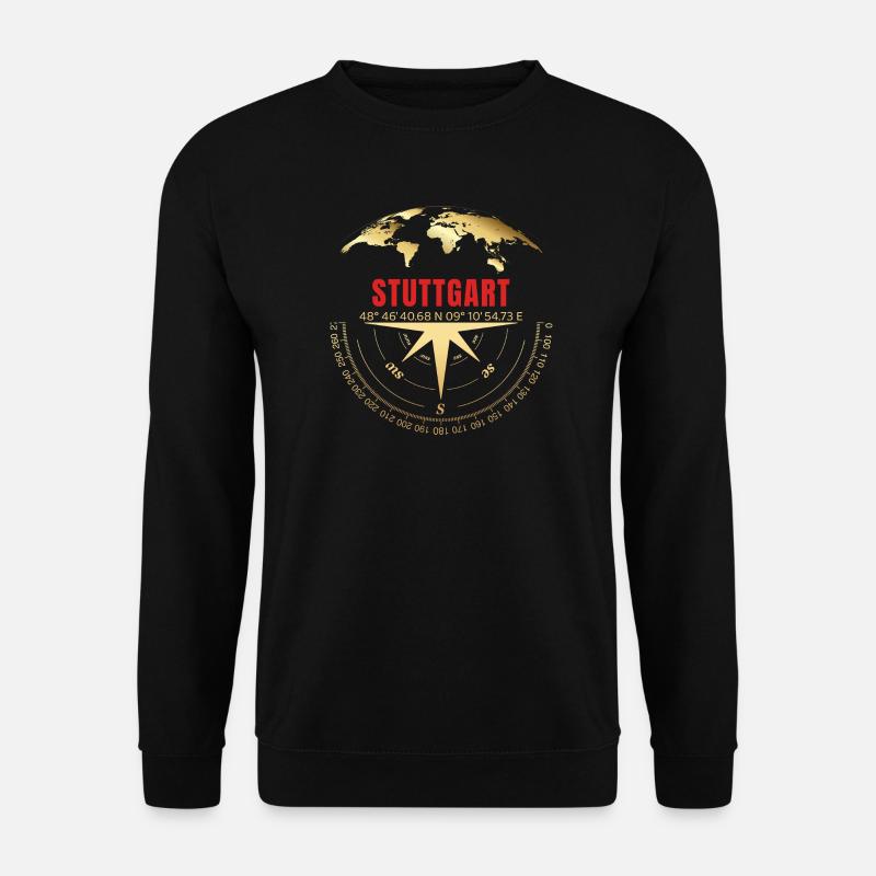 Koordinaten Stuttgart - Unisex Pullover - Schwarz