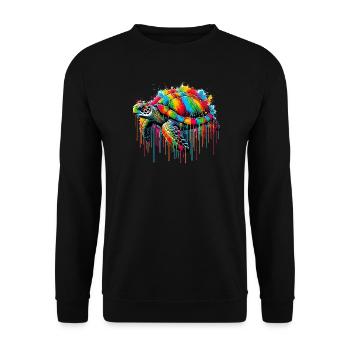 Turtle - Unisex Sweatshirt - black - Front - Alina (178cm) & Michal (187cm)