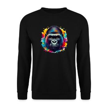 Gorilla - Unisex Sweatshirt - black - Front - Alina (178cm) & Michal (187cm)