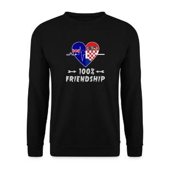L'Australie et la Croatie : amitié à 100 % - Sweat-shirt Unisexe - noir - Devant - Alina (178cm) & Michal (187cm)