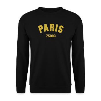 PARIS 3rd arrondissement - Unisex Sweatshirt - black - Front - Alina (178cm) & Michal (187cm)