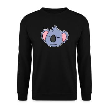 Koala Head Animal Tired - Unisex Sweatshirt - black - Front - Alina (178cm) & Michal (187cm)