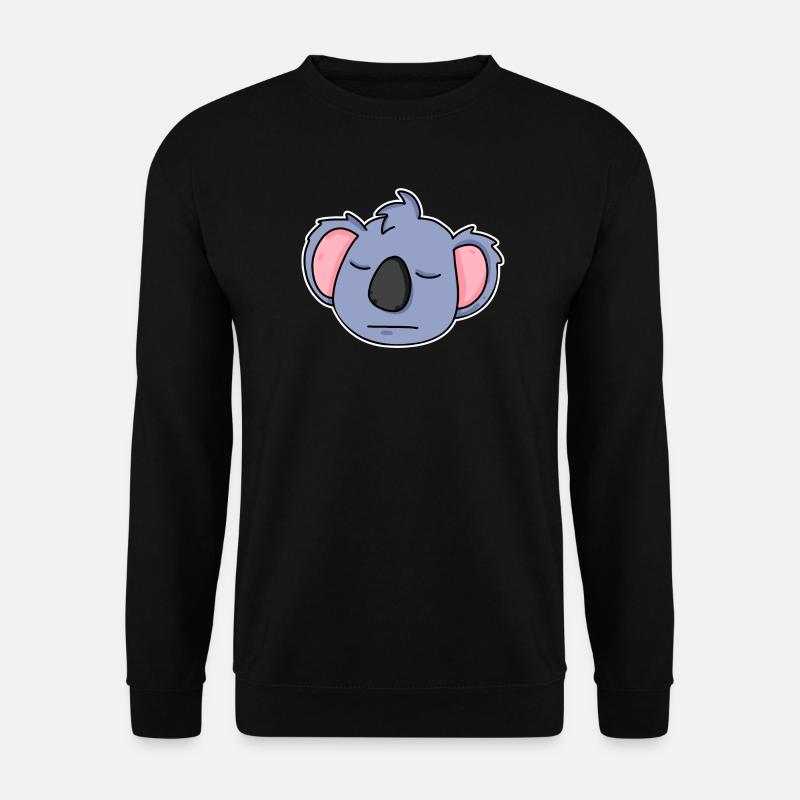 Koala Head Animal Tired - Unisex Sweatshirt - black