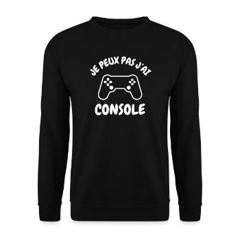 Je peux pas j'ai console - Sweat-shirt Unisexe - noir - Devant - Alina (178cm) & Michal (187cm)