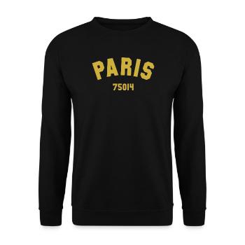 14e arrondissement de PARIS - Sweat-shirt Unisexe - noir - Devant - Alina (178cm) & Michal (187cm)
