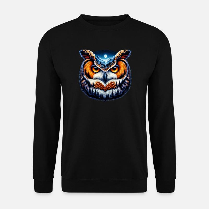 Owl - Unisex Sweatshirt - black