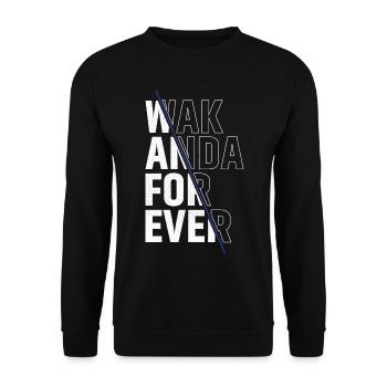 wak anda for ever - Unisex Pullover - Schwarz - Vorne - Alina (178cm) & Michal (187cm)