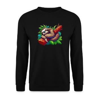 Paresse - Sweat-shirt Unisexe - noir - Devant - Alina (178cm) & Michal (187cm)